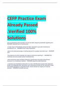 CEFP Practice Exam  Already Passed  .Verified 100%  Solutions