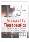 Test Bank For Phillips’s Manual of I.V. Therapeutics: Evidence-Based Practice for Infusion Therapy 7th Edition By Lisa Gorski