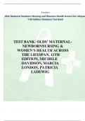 TEST BANK: OLDS’ MATERNALNEWBORN NURSING &  WOMEN’S HEALTH ACROSS  THE LIFESPAN, 11TH  EDITION, MICHELE  DAVIDSON, MARCIA  LONDON, PATRICIA LADEWIG  Table of Contents  PART I: INTRODUCTION TO MATERNAL-NEWBORN NURSING  1.	Contemporary Maternal-Newborn Nurs