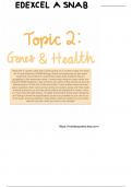 A Level Edexcel A SNAB Biology Topic 2: Genes and Health