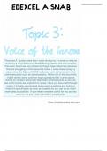 A Level SNAB Biology Topic 3: Voice of the Genome notes