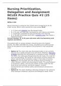Nursing Prioritization, Delegation and Assignment NCLEX Practice Quiz #2 