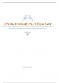 HESI RN FUNDAMENTALS EXAM PACK | QUESTIONS & ANSWERS WITH EXPLANATIONS (GUARANTEED A++) | BEST FOR 2022