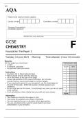 AQA GCSE CHEMISTRY Foundation Tier Paper 2 JUNE 2023 QUESTION PAPER