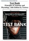 Test Bank Principles of Anatomy and Physiology 16th Edition Tortora All Chapters (1-29) | A+ ULTIMATE GUIDE 2022