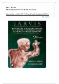 Test Bank - Physical Examination and Health Assessment, 9th Edition (Jarvis, 2024), Chapter 1-32 + NCLEX Case Studies with answers [GRADED A]