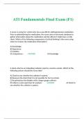 ATI Fundamentals Final Exam (F1)