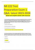 NR 222 Test Preparation Exam 1 Q&A  latest 2023-2024