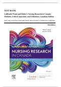 Test Bank - LoBiondo-Wood and Haber's Nursing Research in Canada: Methods, Critical Appraisal, and Utilization, 5th Edition (Singh, 2022), Chapter 1-21 | All Chapters