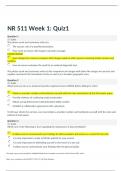 NR 511 Week 1 Quiz1 complete.