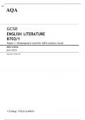 AQA GCSE ENGLISH LITERATURE Paper 1 MARK SCHEME 2023: Shakespeare and the 19th-century novel