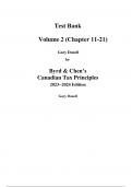 Byrd & Chen's Canadian Tax Principles, (Volume 1 & 2) 2023-2024 1e Gary Donell, Clarence Byrd, Ida Chen (Test Bank, 100% Original, Verified A )