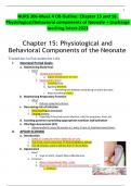 NURS 306-Week 4 OB Outline-Chapter 15 and 16-Physiological-Behavioral components of Neonate -Discharge teaching-latest-2023