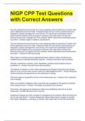 NIGP CPP Test Questions with Correct Answers 