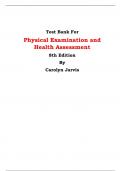 Test Bank For Physical Examination and Health Assessment 8th Edition By Carolyn Jarvis