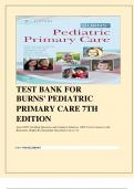 TEST BANK FORBURNS' PEDIATRIC PRIMARY CARE 7THEDITION Latest 2023 Test Bank Questions and Complete Solutions, 100% Correct Answers with Rationales, Highly Recommended, Download to Score A+