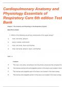 Cardiopulmonary Anatomy and Physiology Essentials of Respiratory Care 6th Edition Test Bank