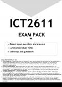 ICT2611 EXAM PREPARATION PACK 2023- DISTINCTION GUARANTEED