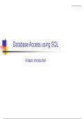 Database Access using SQL