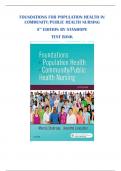 FOUNDATIONS FOR POPULATION HEALTH IN COMMUNITY TEST BANK 2023