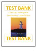 Test Bank for Garrison, Managerial Accounting, 12th Edition