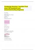 Cardiology Nursing 1 Humber Final exam |302 questions and answers(including diagrams).