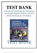 Test Bank - Anatomy & Physiology for Emergency Care, 3rd Edition (Bledsoe).
