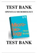 Testbank for OPENSTAX MICROBIOLOGY TEST BANK OpenStax Microbiology THIS TEST BANK COVERS ALL CHAPTERS 1-26 OF THE BOOK
