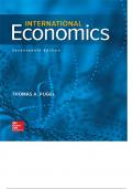International Economics 17Th Ed by Thomas Pugel  - Test Bank