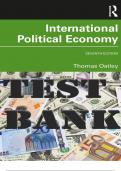 Test Bank for International Political Economy, 7th Edition Thomas Oatley.