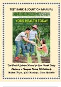 Test Bank & Solution Manual for Your Health Today Choices in a Changing Society 8th Edition by Michael Teague, Sara Mackenzie, David Rosenthal