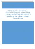 Test Bank for Organizational Behaviour Concepts, Controversie, Applications, 9th Canadian Edition,Nancy Langton, Stephen Robbins, Timothy Judge
