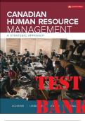 TEST BANK for for Canadian Human Resource Management 12th Edition by Hermann Schwind, Krista Uggerslev, Terry Wagar, Neil Fassina. All Chapters. (Complete Download). 369 Pages.