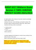 NRNP 6531 Midterm Exam  Version-3 100% VERIFIED  PERFECT SCORE 2023/2024