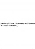 Medsurg 2 Exam 2 Questions and Answers 2023/2024 Latest (A+).