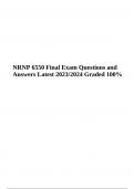 NRNP 6550 Final Exam Questions With Correct Answers Latest 2023/2024 Graded A+