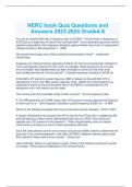  NERC book Quiz Questions and Answers 2023-2024 Graded A