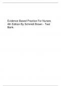 Evidence Based Practice For Nurses 4th Edition By Schmidt Brown - Test Bank.pdf