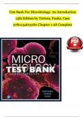 TEST BANK For Microbiology: An Introduction 13th Edition by Tortora, Funke, Case| Verified Chapter's 1 - 28 | Complete