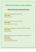 Exam 2 Q & A - NUR 2513 / NUR2513 (Latest 2023 / 2024): Maternal Child Nursing - Rasmussen