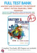 Test Bank For Anatomy and Physiology 11th Edition By Patton (2023-2024), 9780323775717, Chapter 1-48 Complete Questions And Answers A+