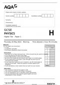 PHYSICS Higher Tier	Paper 1