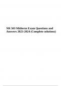 NR 503 Midterm Exam Questions and Answers 2023/2024 (100% Correct)