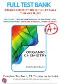 Test Bank for Organic Chemistry 8th Edition by Paula Yurkanis Bruice 9780134042282 All Chapters 1 - 28 