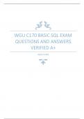 WGU C170 BASIC SQL EXAM QUESTIONS AND ANSWERS VERIFIED A+