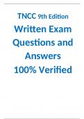 TNCC 9th Edition Written Exam 2023-2024 Questions and Answers 100% Verified