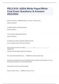 PELD #10: ASDA White Paper/White Coat Exam Questions & Answers 2023/2024