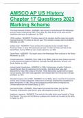 AMSCO AP US History  Chapter 17 Questions 2023  Marking Scheme
