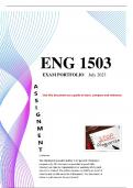 ENG1503 Exam Portfolio July 2023 distinction