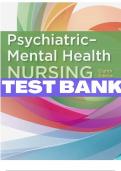 Test Bank For Psychiatric-Mental Health Nursing 8th Edition All Chapters Included